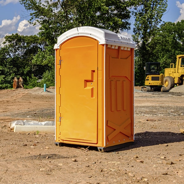 how often are the portable restrooms cleaned and serviced during a rental period in Thurston New York